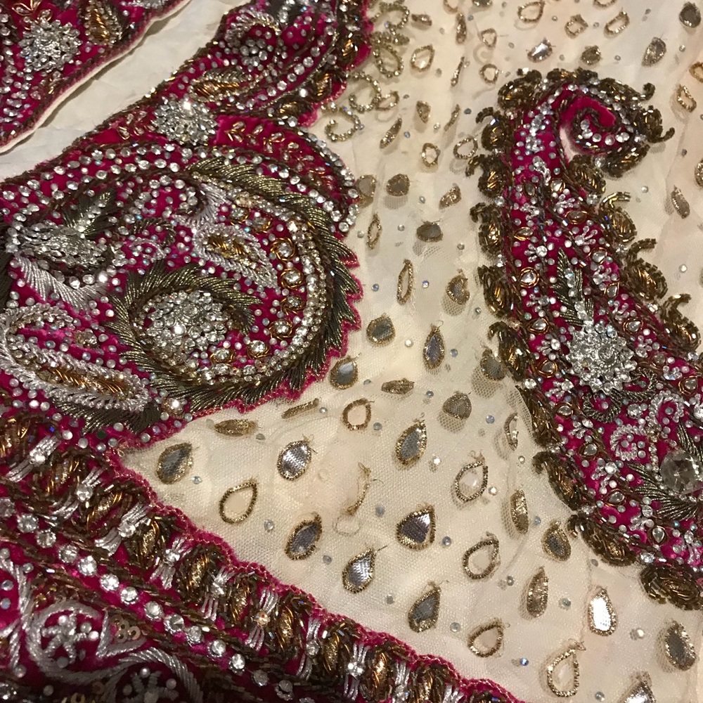 Indian Designer Anarkali (velvet and gems)